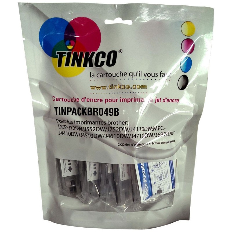 Cartouche encre Brother LC123 - Lot de 4 cartouches compatibles Brother LC123 + 1 noire OFFERTE