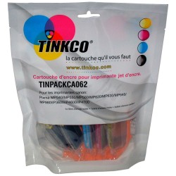 Cartouche encre Canon PGI520/CLI521 - Pack de 5 cartouches compatibles Canon PGI-520 / CLI-521 noir & couleur