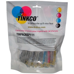 Cartouche encre Epson T0715 - Lot de 4 cartouches compatibles + 1 noire OFFERTE. Remplace la série Epson Guépard