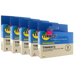 LOT de 5 cartouches compatibles. Nouvelle puce. Remplace HP 950XL/951XL