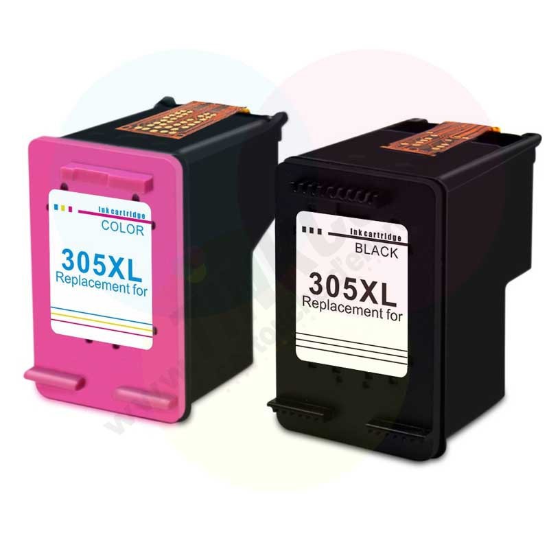 Pack Cartouche Encre Compatilble HP 305XL Noire et Couleur