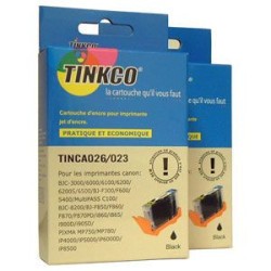 LOT de 2 cartouches génériques équivalentes au modèle BCI-6BK noir