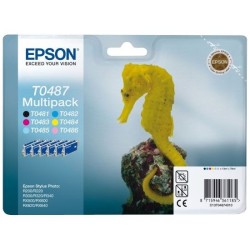 T0487 - Pack de 6 cartouches de marque Epson T0481 T0482 T0483 T0484 T0485 T0486