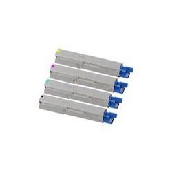 OKI C3300 / C3400 - LOT de 4 toners génériques noir, cyan, magenta et jaune