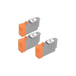 LOT de 3 cartouches génériques équivalentes au modèle BCI-24 C couleur