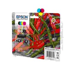 Epson 503XL Noir et Couleur, Multipack de marque Epson 503XL série Piment - 4 cartouches d'encre XL GRANDE CAPACITE